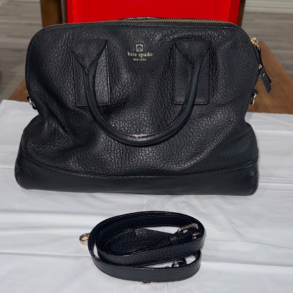 Kate Spade Black Textured Satchel